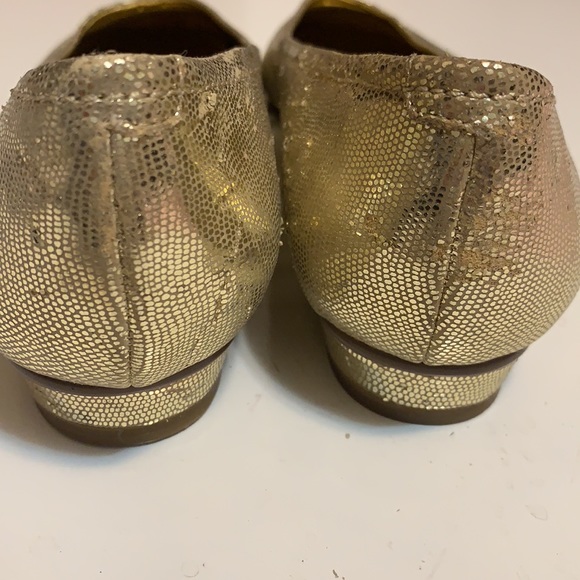 BANDOLINO GOLD Metallic Glitter BALLET FLATS SHOES SZ 6 M NEW NO BOX - Picture 3 of 10